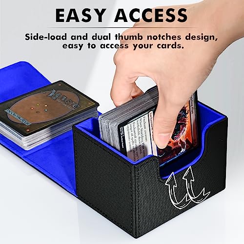 MTG Deck Box Holds 120+ Single Sleeved Cards Commander Deck Box