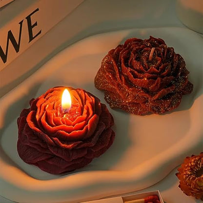 9PCS 3D Flower Candle Making Molds Moldes de Silicona para Velas