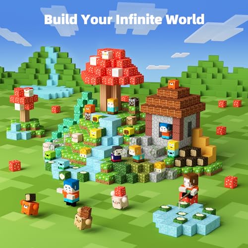 Large Size Magnetic Blocks Farm Toys for Toddlers (100 Count)