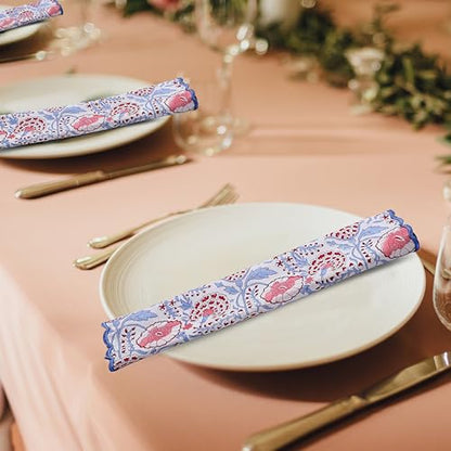 Hand Block Print Cloth Napkins (4.2329 Ounce)