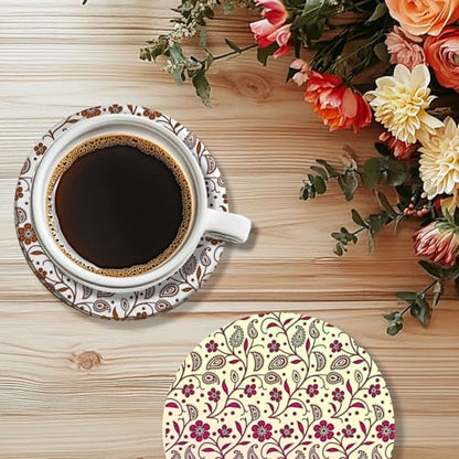 Paisley Pattern Polymer Clay Texture Sheet Vines Vintage Flowers Silicone Texture Mat for Polymer Clay Making Earrings Jewelry DIY Crafts 5.5 × 5.5 Inch