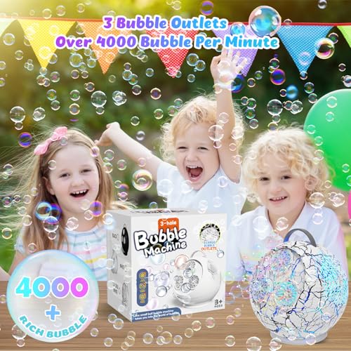 Bubble Machine for Kids (5 Count)