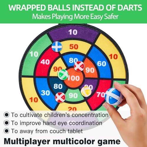 2in1 Magnetic Dart Board for Kids Adult (24 Count)