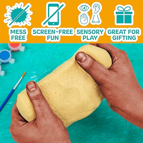 Sand Dough Sculpt & Paint Creations! Mold Your Own Hand Print Stone