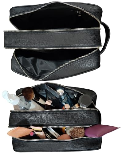 Leather Travel Toiletry Bag for Men