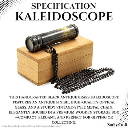 Brass Kaleidoscope with Wooden Box