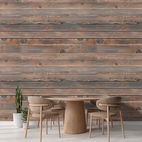Horizontal Brown Vintage and Retro Wood Textured Paneling