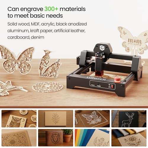 RAY5 Laser Engraver 3500mW High Precision 0.04 * 0.04mm Mini Laser Cutter and Engraving Machine 130x140mm Working Area for Wood Metal Acrylic Glass