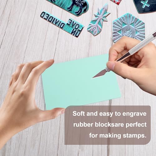 25 Pcs 4"x6" Rubber Carving Blocks (25 Count)
