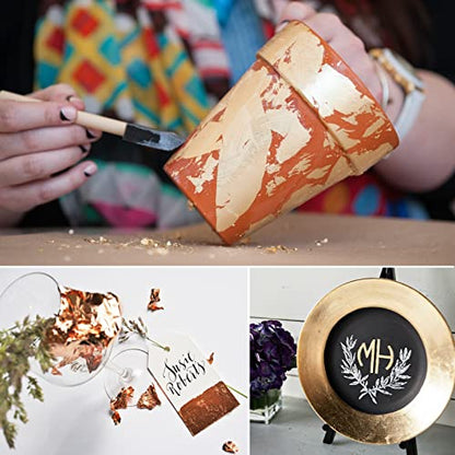 Imitation Gold Leaf Sheets 100 PCS Black (7.33 Sq Ft)