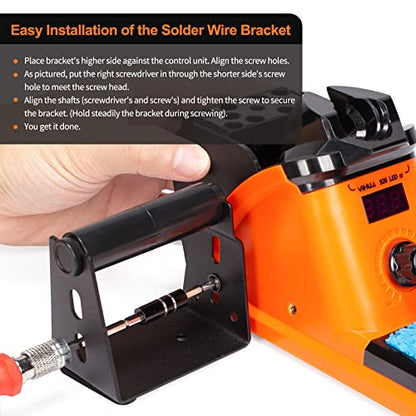 926 III 60W LED Display Soldering Iron Station Kit w 2 Helping Hands