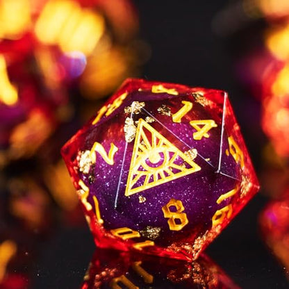 The Eye of Mystery Liquid Core DND Dice Set