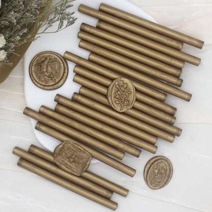 52pcs Antique Gold Wax Sealing Sticks