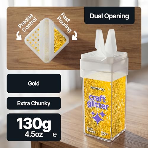 Craft Glitter Shaker Gold 130g Extra Chunky (4.5 Ounce)
