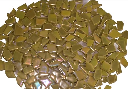 Irregular Glass Mosaic Tiles Bulk 500g Glossy and Iridescent Mosaic Glass Tiles for DIY Projects and Arts and Crafts Solid Colors and Mixes (263 Count)