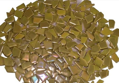 Irregular Glass Mosaic Tiles Bulk 500g Glossy and Iridescent Mosaic Glass Tiles for DIY Projects and Arts and Crafts Solid Colors and Mixes (263 Count)