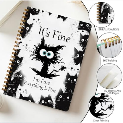 Funny Cat Journal Notebook for Women