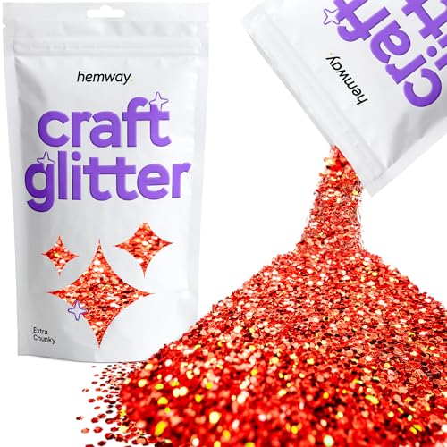Craft Glitter Red Holographic 100g Extra Chunky Glitter (3.5 Ounce)