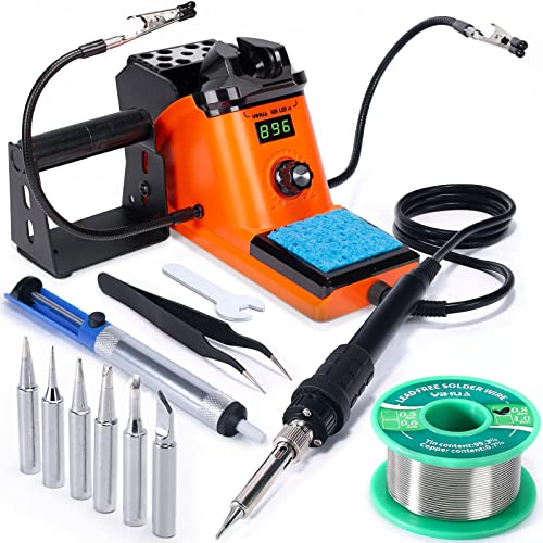 926 III 60W LED Display Soldering Iron Station Kit w 2 Helping Hands