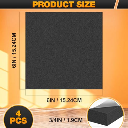 4 PCS Adhesive Foam Padding Sheets Closed Cell Self Adhesive Sticky Foam Pads