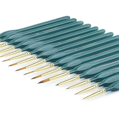 Extra Fine Tip Detail Brushes 15Pcs for Model Miniature Painting and Acrylic Watercolor Painting (15 Count)