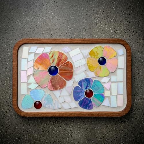Iridescent Flower Mosaic Tiles