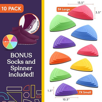 10 Stepping Stones for Kids Indoor and Outdoor Balance Blocks Promote Coordination