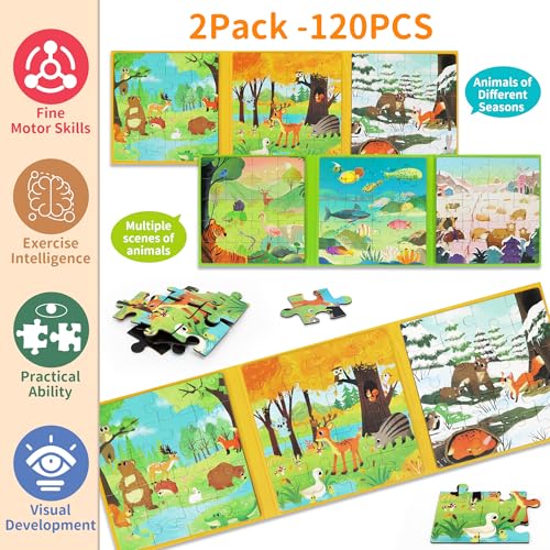 Magnetic Puzzle for Toddlers 3 (120 Count)
