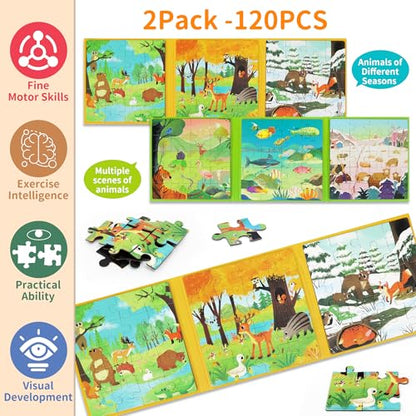 Magnetic Puzzle for Toddlers 3 (120 Count)