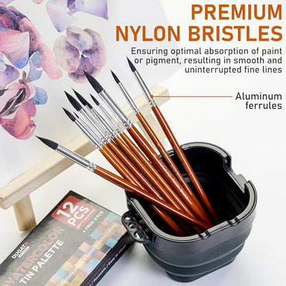 Watercolor Brushes Set (10 Count)