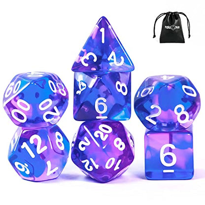 DND Dice Set D&D Polyhedral Dice with Dice Bag (7 Count)
