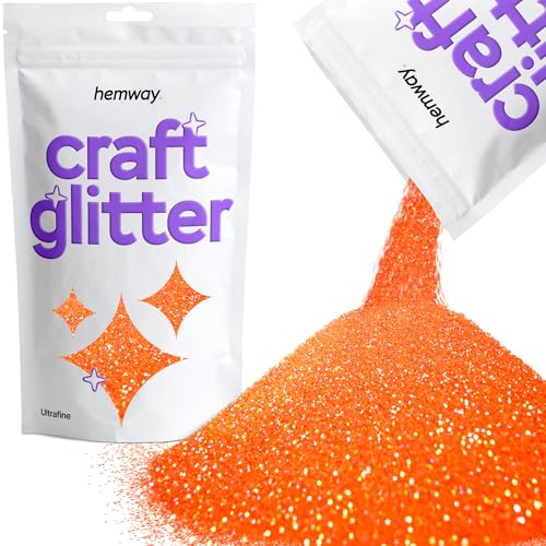 Craft Glitter Fluorescent Peach 100g Ultrafine Glitter (3.5274 Ounce)