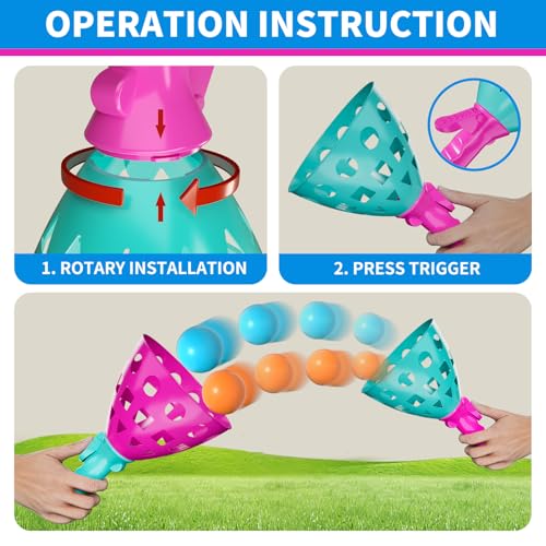 Outdoor Game Toys for Kids Boys with 20 Balls Pop Pass Catch Ball Game Outside Toys Gifts for 3 4 5 6 7 8 9 10 11 12 Years Old Boy Kids Outside Outdoor Toy Gifts for Boys Ages 3 (20 Count)