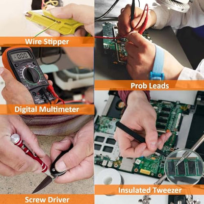 Soldering Iron Kit with Digital Multimeter (11 Count)