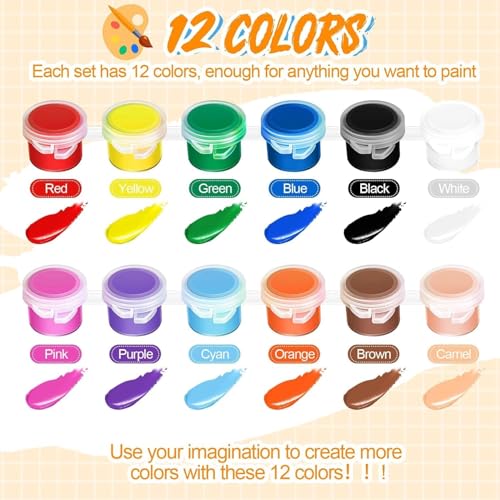 30 Pack Mini Acrylic Paint Set (84 Fl Oz)