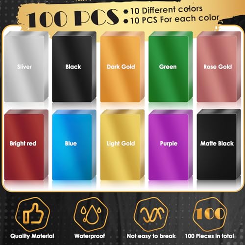 100Pcs 0.45 Metal Business Cards Aluminum Laser Engraving Blanks