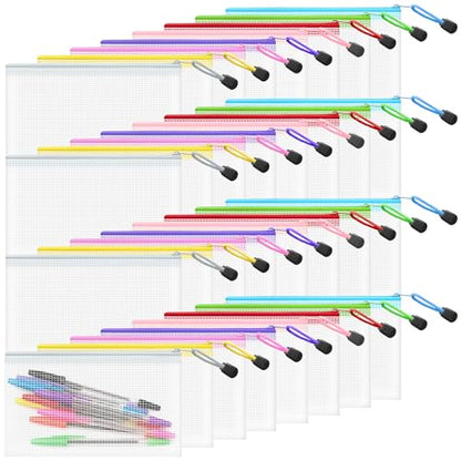 32pcs Mesh Zipper Pouch Bags Small (9 Count)