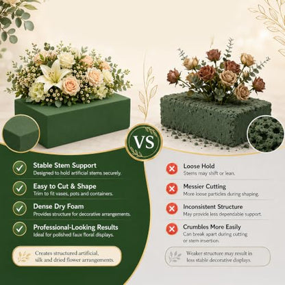 12 Pack Large Dry Floral Foam Blocks
