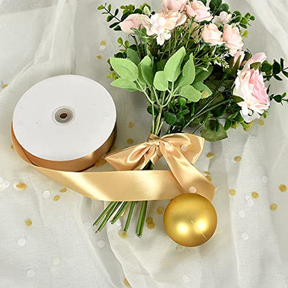 100 Yard Gold Satin Ribbon 1