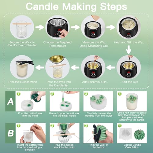 Complete DIY Candle Making Kit for Beginners Digital Wax Melter
