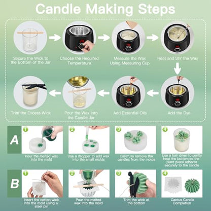 Complete DIY Candle Making Kit for Beginners Digital Wax Melter