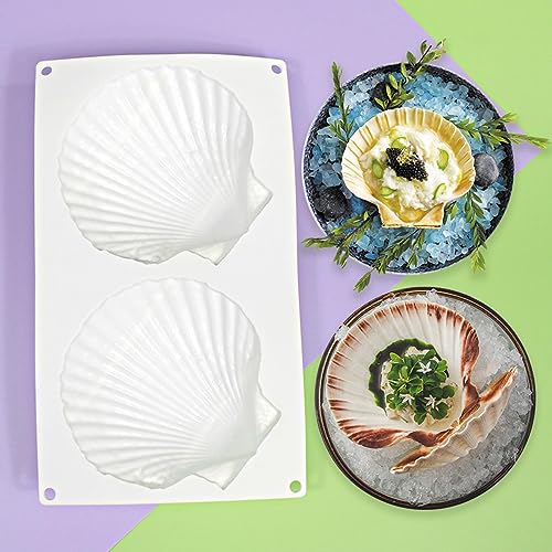 Big Sea Shell Silicone Baking Mold for Baking 3D Bakeware Chocolate Mold Cupcake Pan Cake DIY Muffin Kitchen Tool