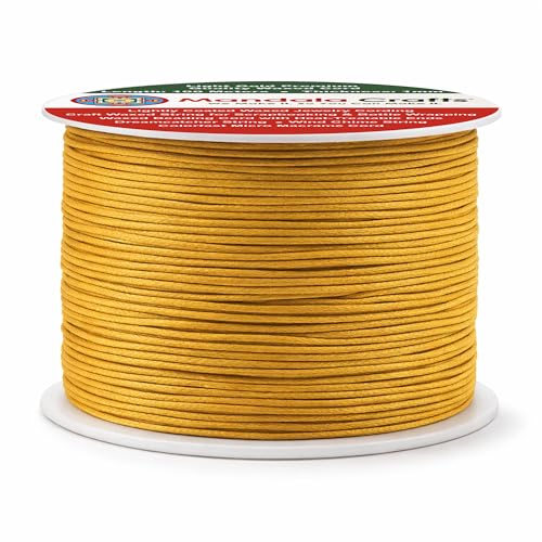1mm Gold Waxed Cord (327 Foot)