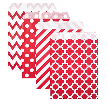 100 Pcs Red Candy Buffet Bags