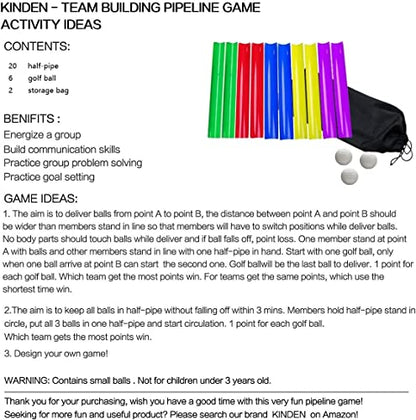 Team Building Exercise Activities Pipeline Kit Group Games (16 Count)