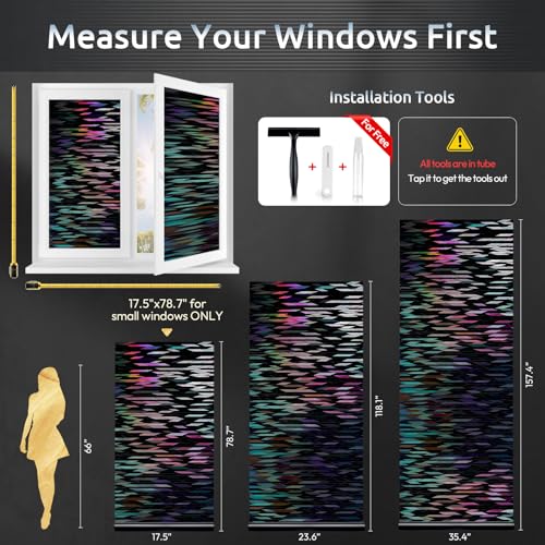 Blackout Window Film Light Blocking with Kit