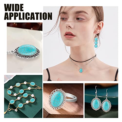 84pcs Synthetic Turquoise Stone Cabochons (84 Count)