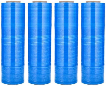 PSBM Blue Stretch Wrap, 15 Inch x 1476 Feet, 8 Pack, Tinted Pre-Stretched Shrink Wrap Film for Moving, Packaging, Pallet Wrapping