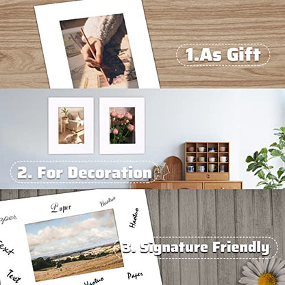10 Pack Acid Free White Picture Frame Mats