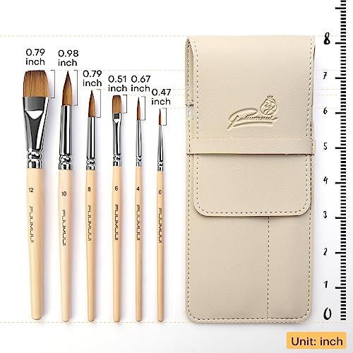 Sable Travel Watercolor Brushes (6 Count)